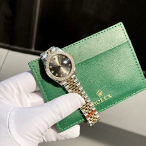 Đồng Hồ Rolex DateJust Nữ Replica 1:1 Độ Kim Cương Moissanite 31mm