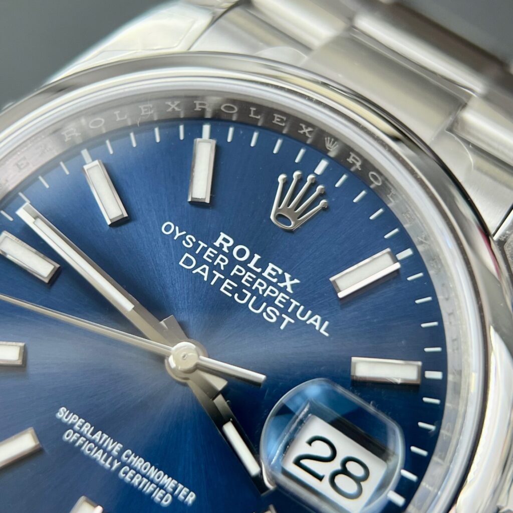 Đồng Hồ Rolex Datejust 126200 Mặt Xanh Blue Dây Đeo Oyster Nhà Máy VS 36mm (6)