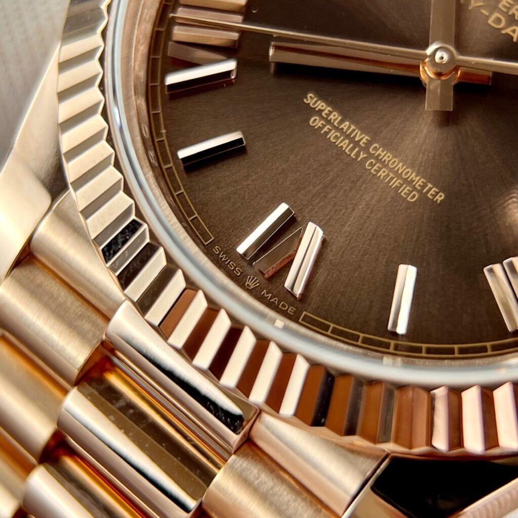 Đồng Hồ Rolex Day-Date Bọc Vàng Hồng 18k Trọng Lượng 175 Gram V3 GM Factory 40mm (2)