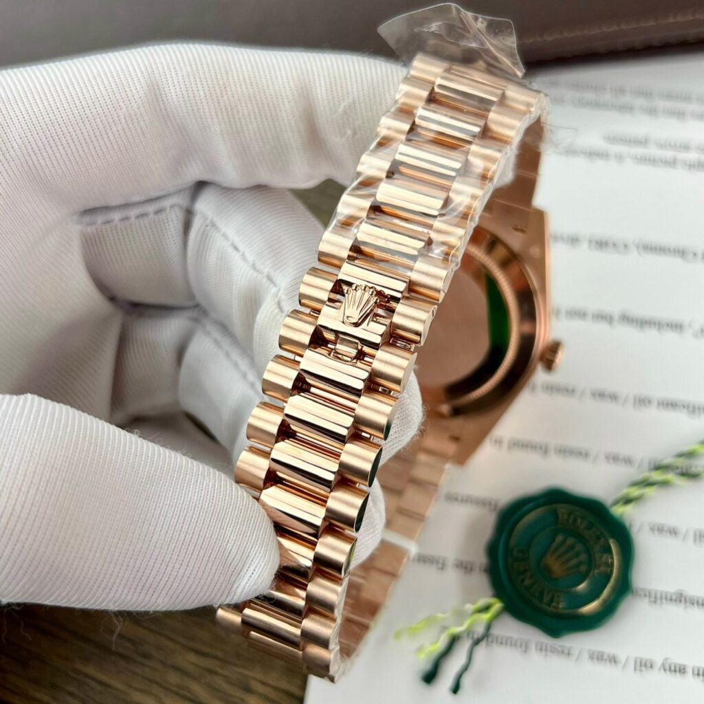 Đồng Hồ Rolex Day-Date Bọc Vàng Hồng 18k Trọng Lượng 175 Gram V3 GM Factory 40mm (2)