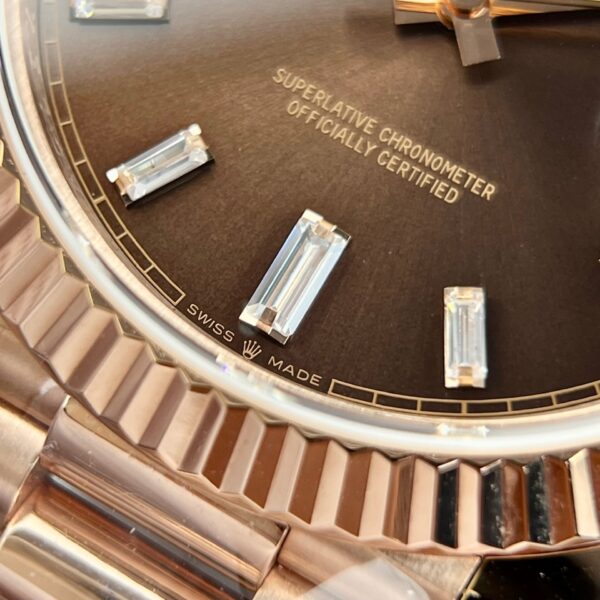 Đồng Hồ Rolex Day-Date Bọc Vàng Hồng Mặt Chocolate GM V3 175 Gram 40mm (10)