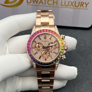 Đồng Hồ Rolex Daytona 116595RBOW Vàng Khối Full Kim Cương Đá Quý (2)