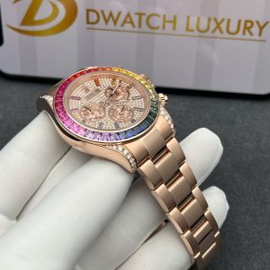 Đồng Hồ Rolex Daytona 116595RBOW Vàng Khối Full Kim Cương Đá Quý (2)