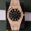 Đồng Hồ Audemars Piguet Royal Oak 15400OR Rep 1 1 Mặt Đen (1)