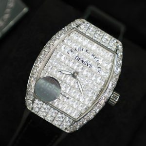 Đồng hồ Franck Muller V32 Nữ Đính Full Kim Cương Baguette Màu Đen