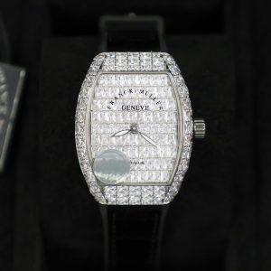 Đồng hồ Franck Muller V32 Nữ Đính Full Kim Cương Baguette Màu Đen