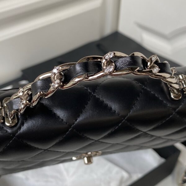 Túi Xách Chanel Woc Nữ Màu Đen Chất Da Bóng Siêu Cấp 19x12cm (2)