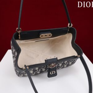 Túi Xách Dior Key Oblique Siêu Cấp Nữ Chất Vải Thổ Cẩm 22cm (2)