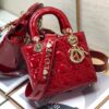 Túi Xách Dior Lady Nữ Màu Đỏ Chất Da Bóng Siêu Cấp 20cm (2)