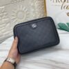 Túi Xách Gucci Clutch Nam Họa Tiết Monogram Màu Đen Siêu Cấp 25x18x8,5cm (2)