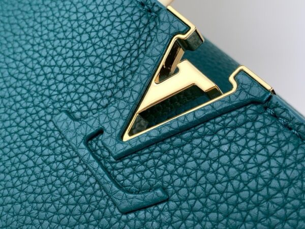 Túi Xách Louis Vuitton Capucines Siêu Cấp Nữ Màu Xanh Lá 27x21x10cm (2)