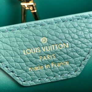 Túi Xách Louis Vuitton Capucines Siêu Cấp Nữ Màu Xanh Lá 27x21x10cm (2)