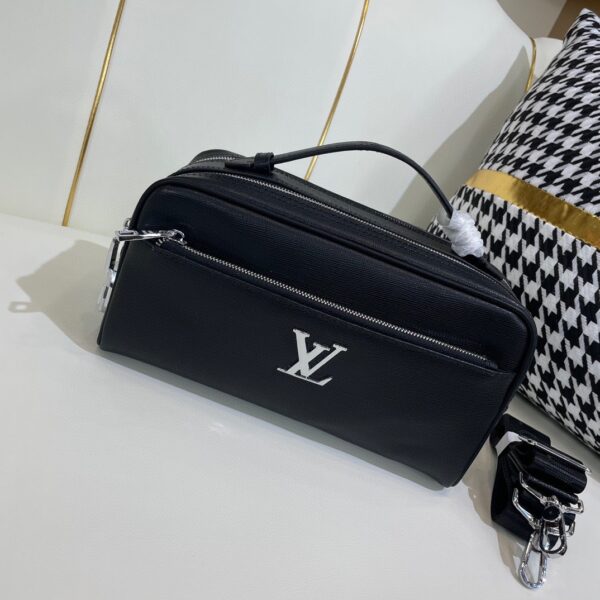 Túi Xách Louis Vuitton Clutch Nam Màu Đen Siêu Cấp 26x13x10cm (2)
