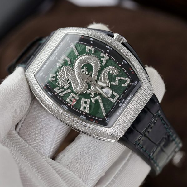 Đồng Hồ Franck Muller Vanguard Dragon V45 SC DT Mặt Xanh Lá ABF (1)