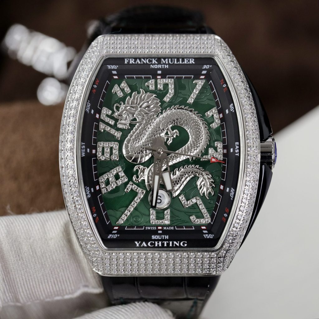 Đồng Hồ Franck Muller Vanguard Dragon V45 SC DT Mặt Xanh Lá ABF (1)