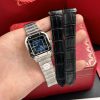 Đồng Hồ Nữ Cartier Santos WSSA0063 Mặt Xanh Blue BVF 35mm (1)