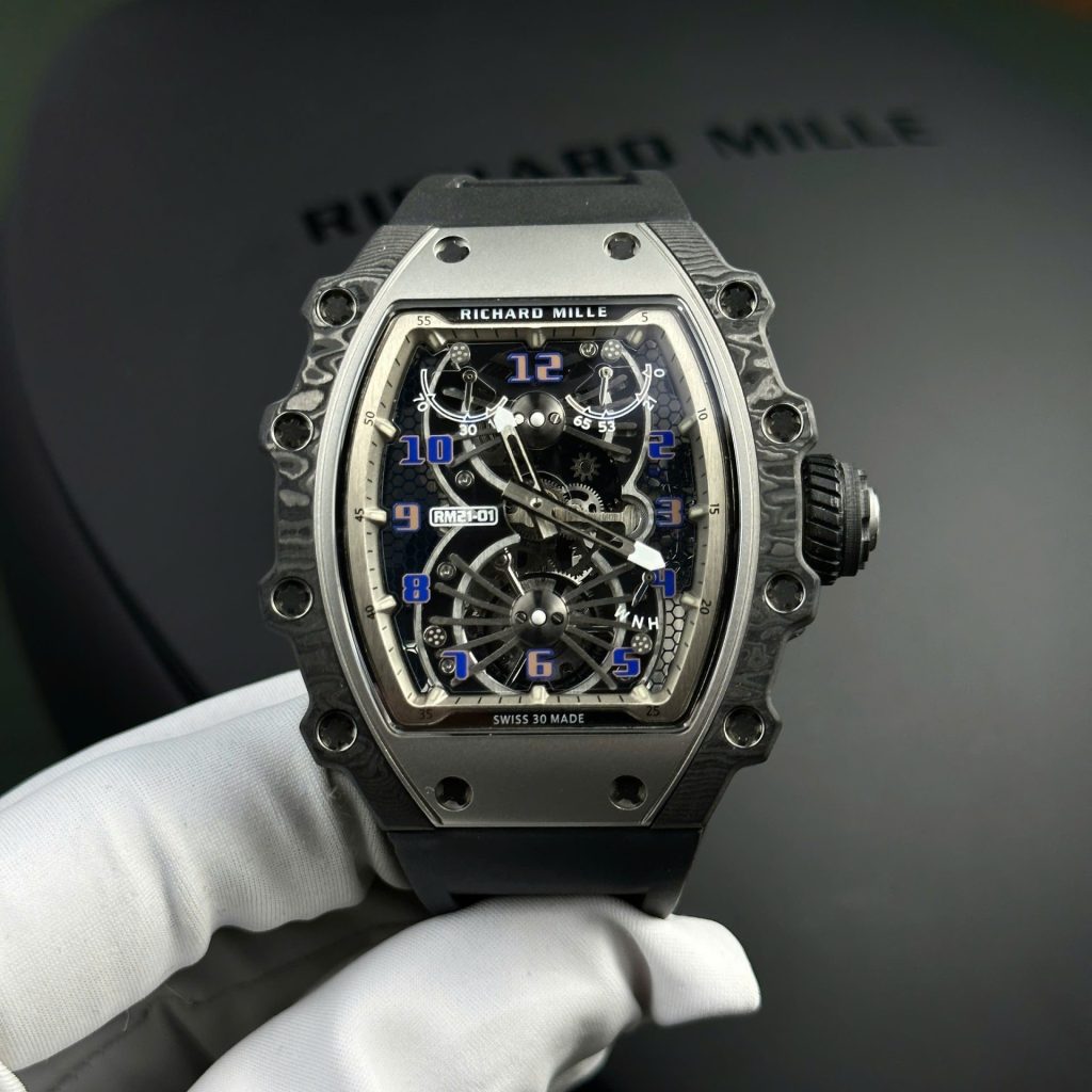 Đồng Hồ Richard Mille Chế Tác RM21-01 Aerodyne Tourbillon Màu Đen 43mm (2)