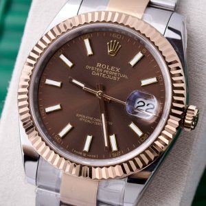 Đồng Hồ Rolex Chế Tác DateJust 126331 Oyster Mặt Chocolate Clean 41mm (7)