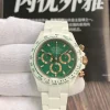 Đồng Hồ Rolex Daytona AET Rep 11 Mặt Xanh Lá Cây Gốm Trắng 40mm