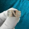 Nhẫn Nam Mặt Chữ N Chế Tác Vàng 10k Đính Kim Cương Moissanite (2)