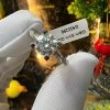 Nhẫn Nữ Chế Tác Vàng Trắng 10k Đính Kim Cương Moissanite Viên Chủ 6.8 Ly (2)
