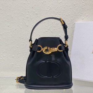 Túi Xách Dior C’est Small Bucket Bag Siêu Cấp Nữ Màu Đen 18x17x7cm (2)