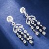 Bông Tai Nữ Thiết Kế Kim Cương Moissanite Vàng Trắng 10K (2)