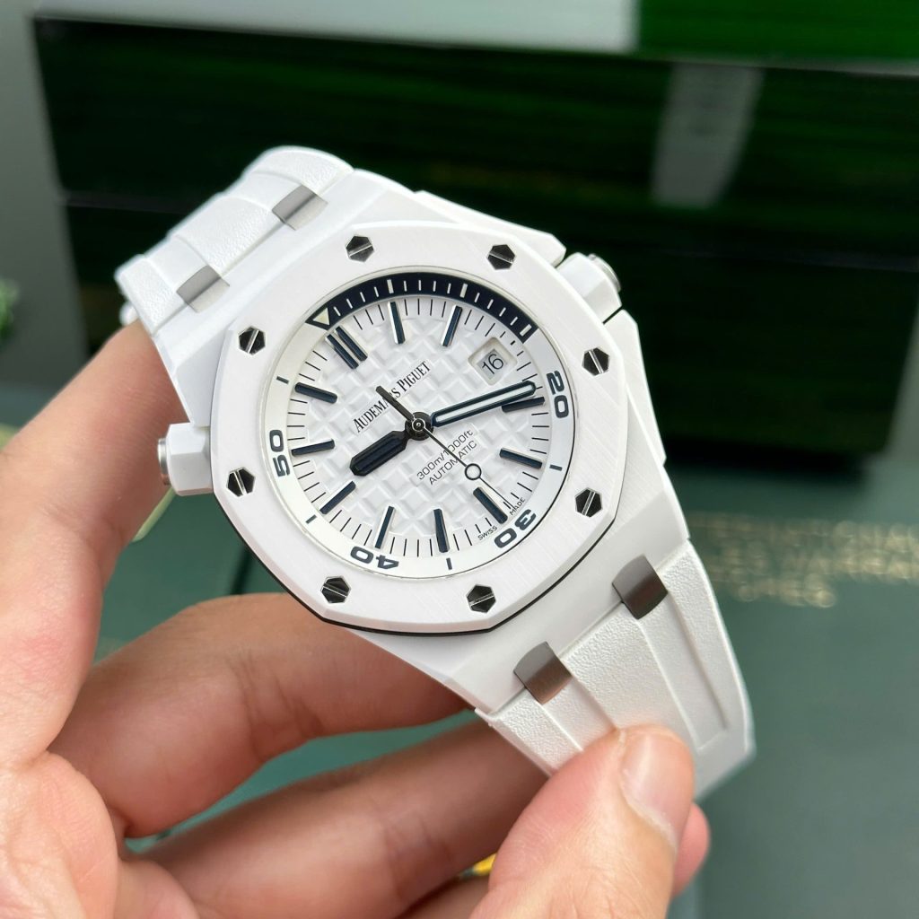 Đồng Hồ Audemars Piguet Royal Oak Offshore 15707CB Gốm Trắng APS 42mm (2)