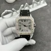 Đồng Hồ Cartier Chế Tác Full Moissanite Hong Kong Cao Cấp Nhất