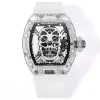 Đồng Hồ Richard Mille Chế Tác RM052 Tourbillon Sapphire Skull Nhà Máy MS 42mm (9)