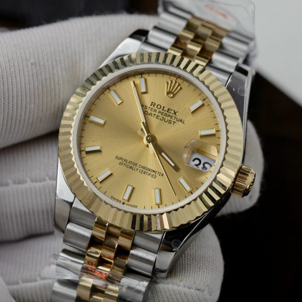 Đồng Hồ Rolex DateJust Chế Tác Bọc Vàng Cọc Số Dạ Quang GM Factory (1)