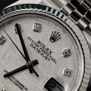 Đồng Hồ Rolex DateJust Mặt Thiên Thạch Cọc Số Moissanite Nhà Máy Clean 36-41nmm (12)