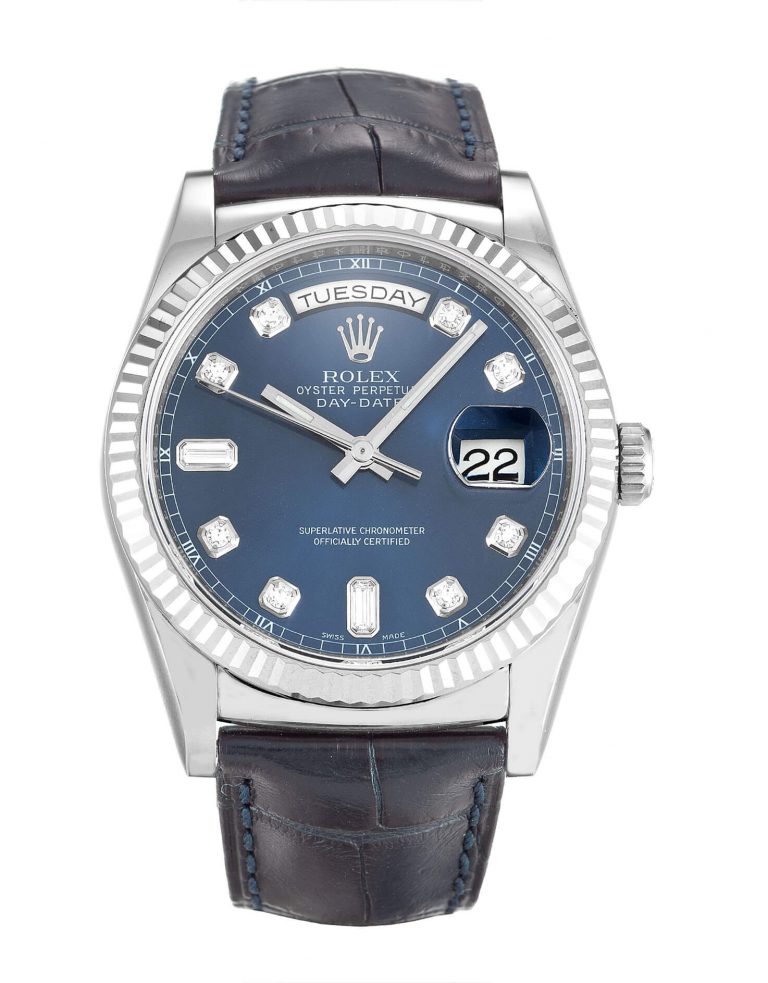 Replica Rolex Watch Day-Date 118139 with Blue Dial Classy and Elegant
