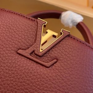 Túi Louis Vuitton LV Capucines Nữ Màu Đỏ Mận Siêu Cấp Size 27x21x10cm (2)