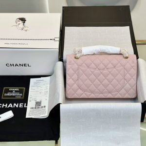 Túi Xách Chanel Classic Replica 11 Nữ Da Hạt Màu Hồng Nhạt Size 25cm (2)