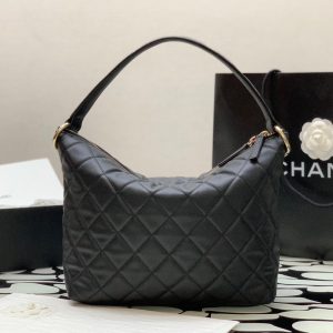 Túi Xách Chanel Maxi Hobo Siêu Cấp Nữ Màu Đen Da Bê Size 29x22x10cm (2)
