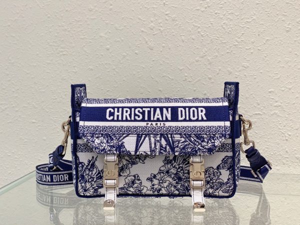 Túi Xách Dior Camp Nữ Hoạ Tiết Canvas Like Auth 25x15x8cm (2)