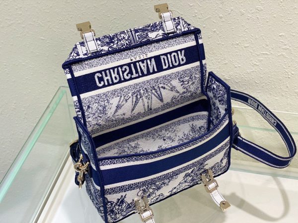 Túi Xách Dior Camp Nữ Hoạ Tiết Canvas Like Auth 25x15x8cm (2)