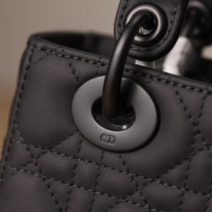 Túi Xách Dior Lady Matte Nữ Màu Đen Siêu Cấp 20cm (2)
