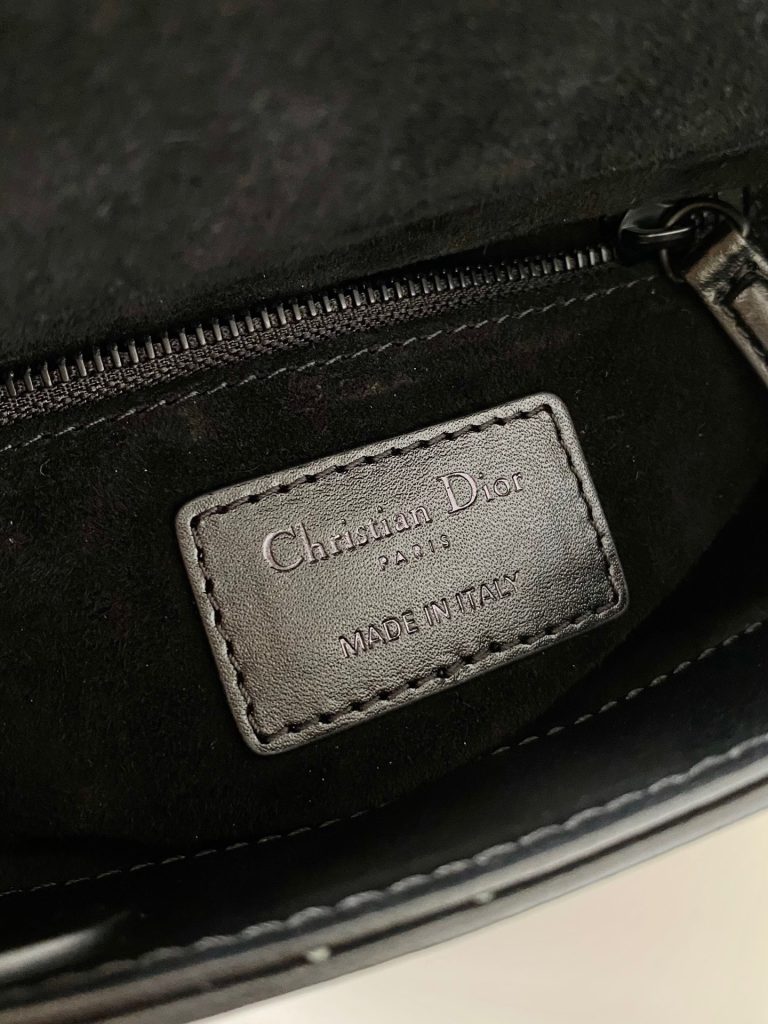 Túi Xách Dior Lady Matte Siêu Cấp Nữ Màu Đen Hoạ Tiết Kim Cương 17cm (2)