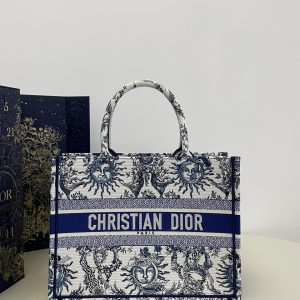 Túi Xách Hàng Hiệu Dior Book Tote Chất Vải Thêu Size 36cm (2)