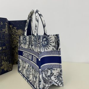 Túi Xách Hàng Hiệu Dior Book Tote Chất Vải Thêu Size 36cm (2)