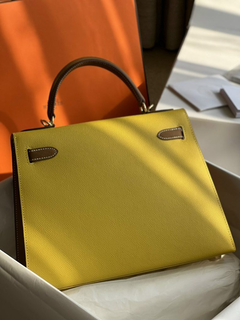 Túi Xách Hermes Kelly Epsom Replica 11 Nữ Màu Vàng 28cm (1)