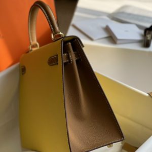 Túi Xách Hermes Kelly Epsom Replica 11 Nữ Màu Vàng 28cm (1)