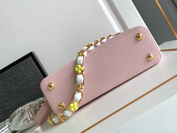 Túi Xách Louis Vuitton LV Capucines BB Nữ Màu Hồng Siêu Cấp 27x18x9cm (2)