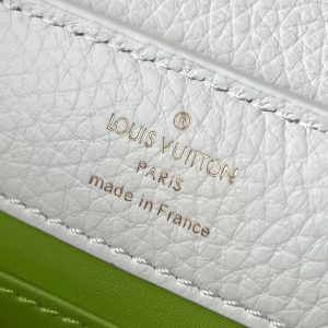 Túi Xách Louis Vuitton LV Capucines Nữ Hoạ Tiết Đan Màu Xanh 21cm (2)