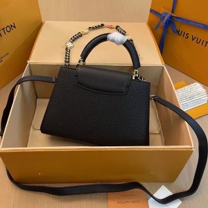 Túi Xách Louis Vuitton LV Capucines Replica 11 Nữ Màu Đen Size 27x21x10cm (2)