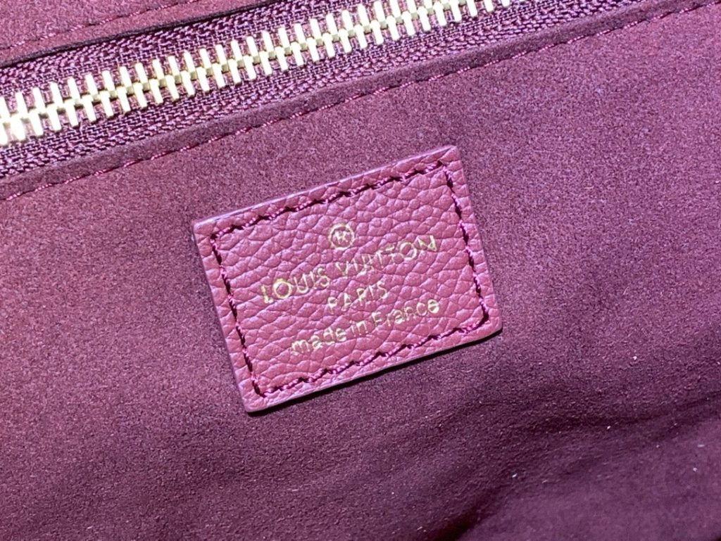 Túi Xách Nữ Hàng Hiệu Louis Vuitton LV Never Full Màu Đỏ Mận 32x29x17cm (2)