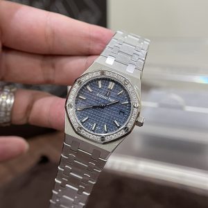 Đồng Hồ Audemars Piguet Royal Oak 77351ST Nữ Đính Đá Replica 34mm (2)