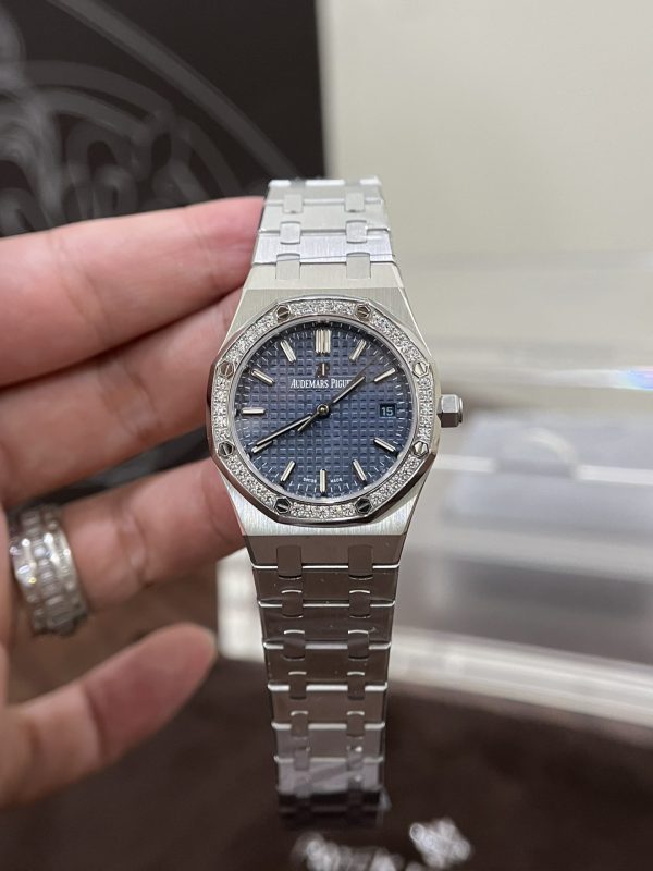 Đồng Hồ Audemars Piguet Royal Oak 77351ST Nữ Đính Đá Replica 34mm (3)